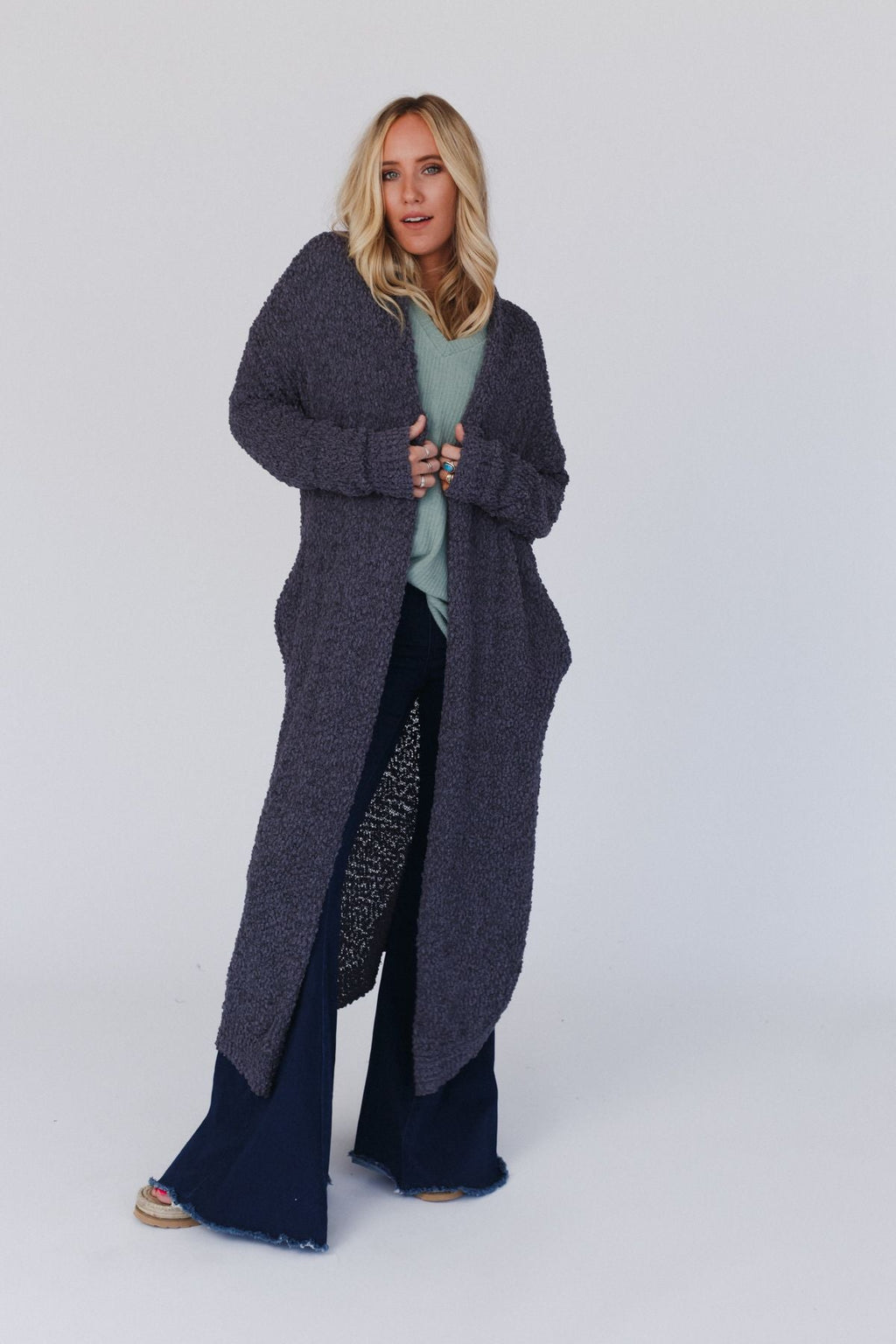 Wednesday Duster Cardigan - Charcoal