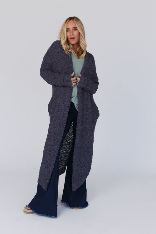 Wednesday Duster Cardigan - Charcoal
