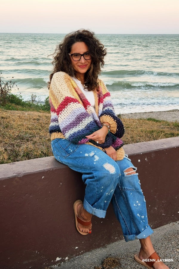 Wrapped up in Color Knit Cardigan - Neutral