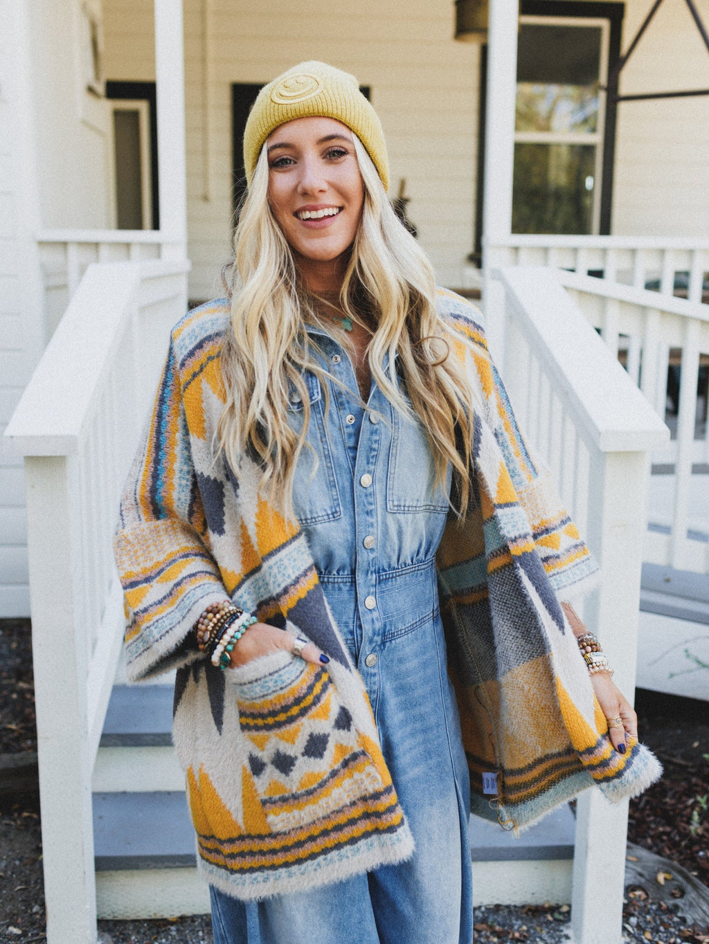 Keep It Up Oversized Cardigan - Mustard