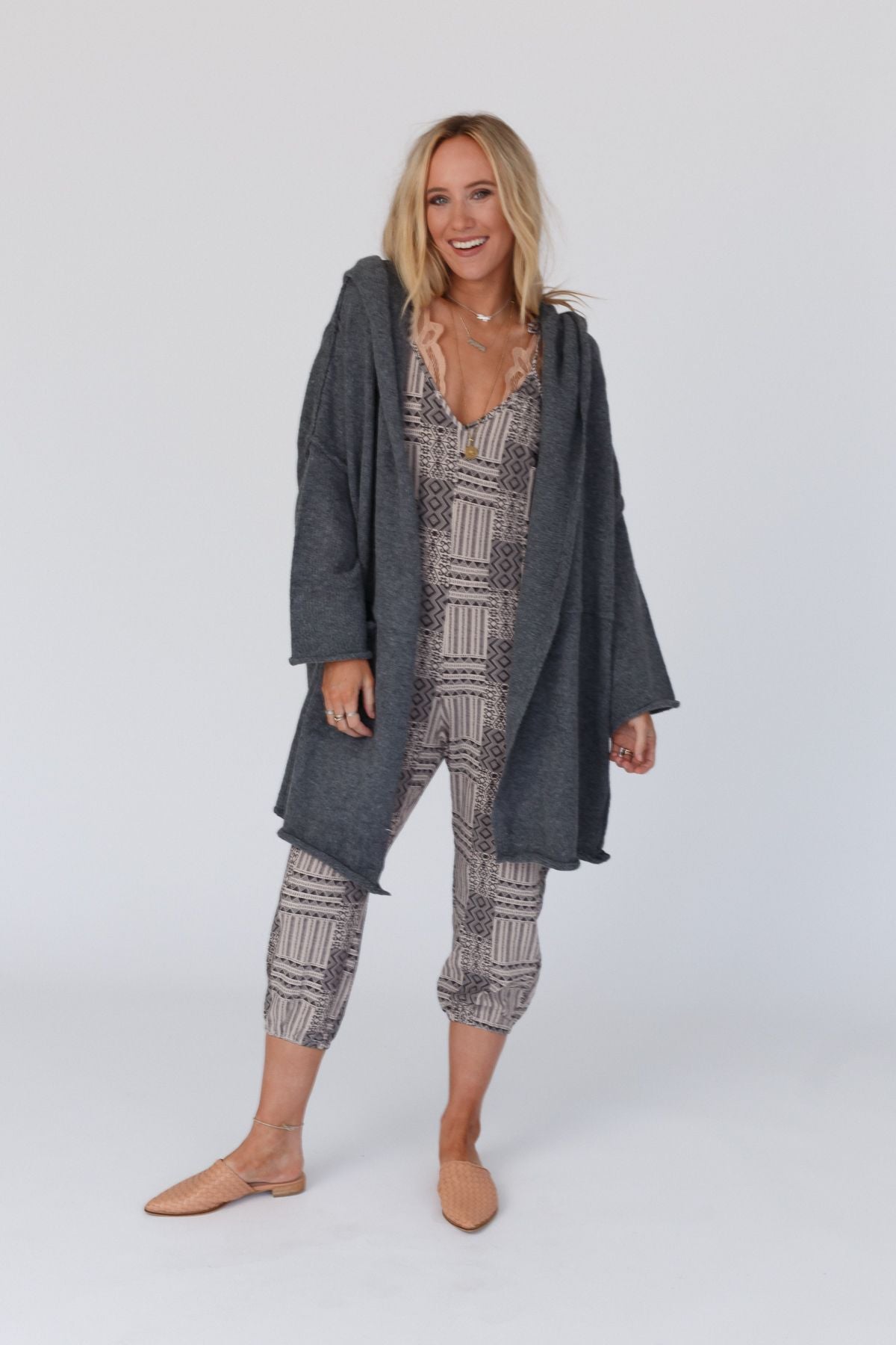 Charlie Oversized Cardigan - Charcoal