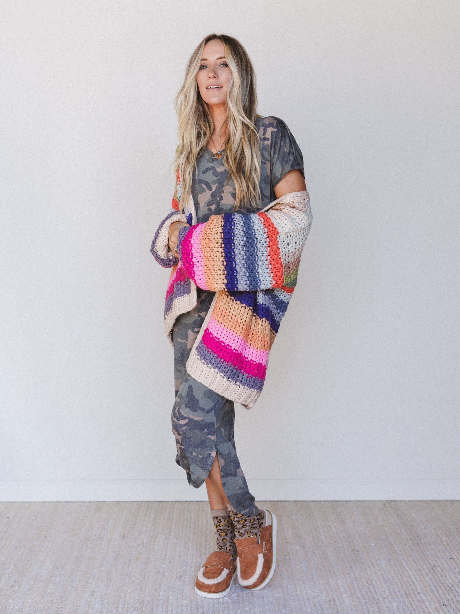 Wrapped up in Color Knit Cardigan - Cream