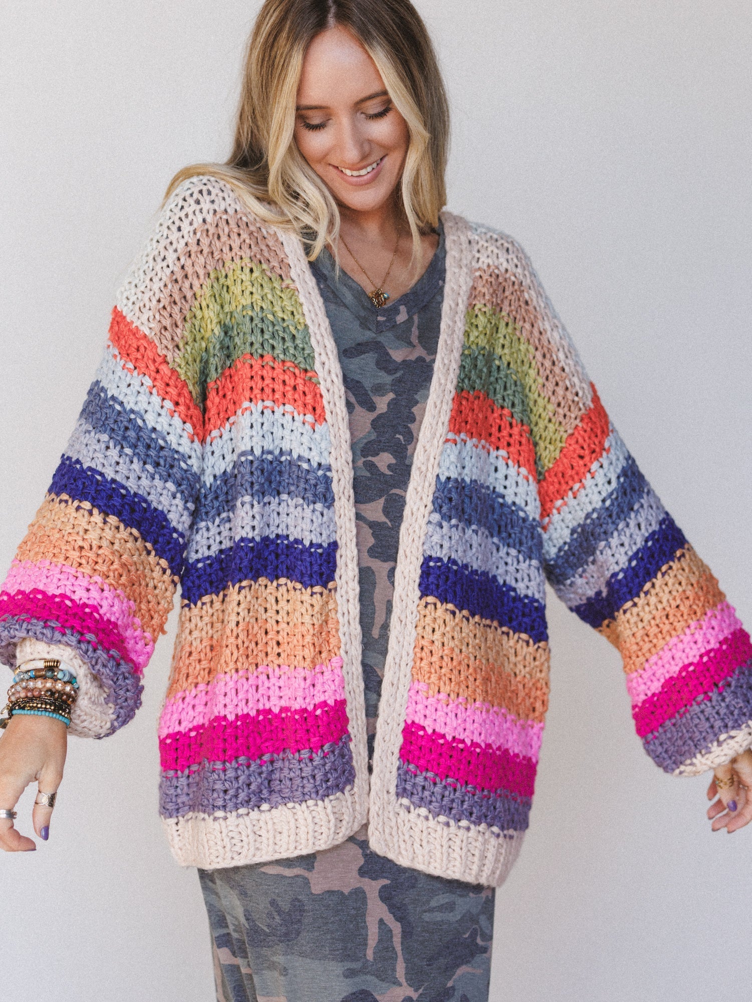Wrapped up in Color Knit Cardigan - Cream