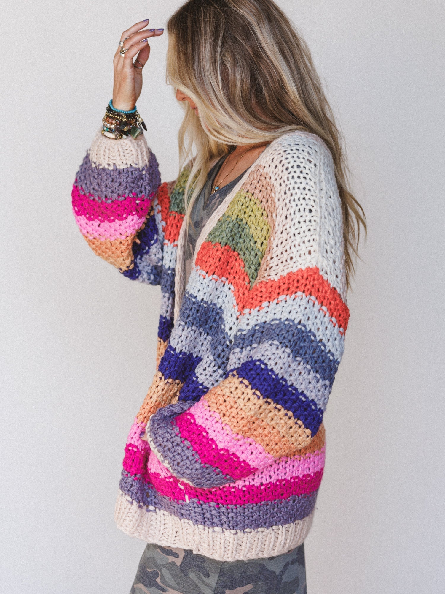 Wrapped up in Color Knit Cardigan - Cream