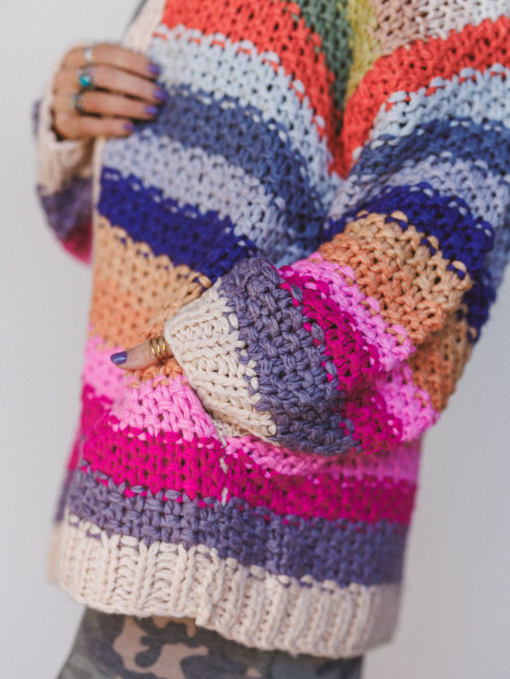 Wrapped up in Color Knit Cardigan - Cream