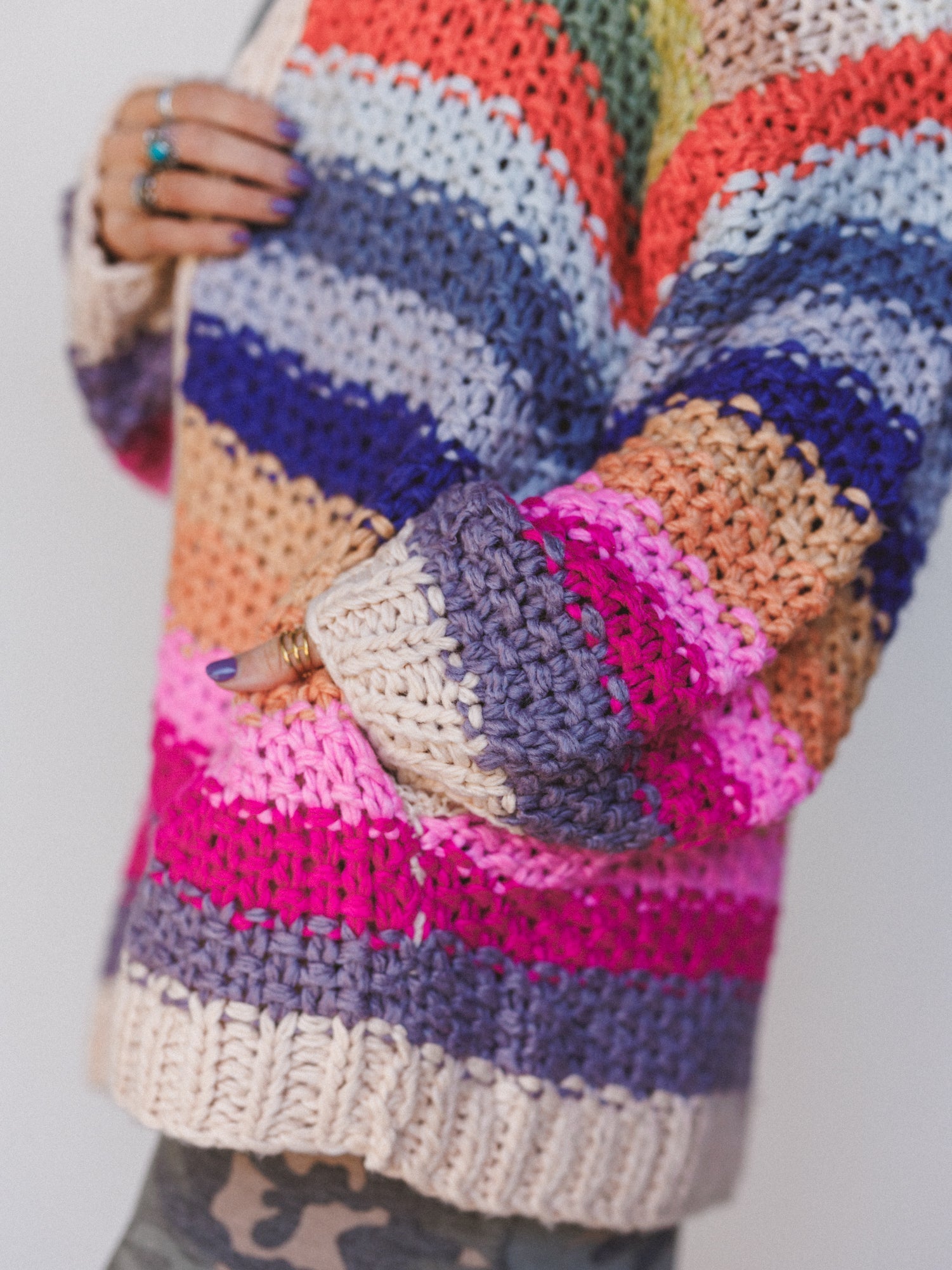 Wrapped up in Color Knit Cardigan - Cream