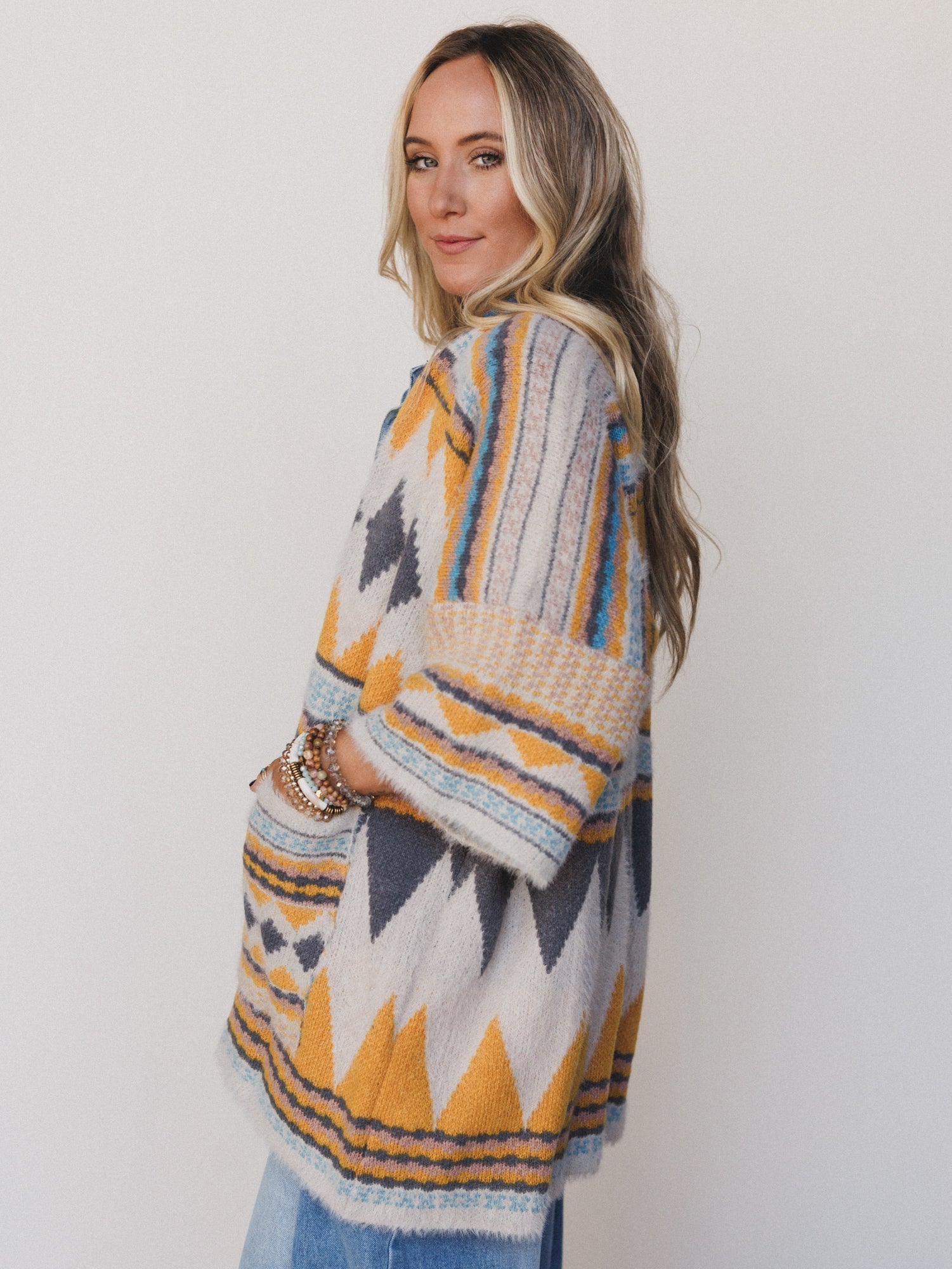 Keep It Up Oversized Cardigan - Mustard