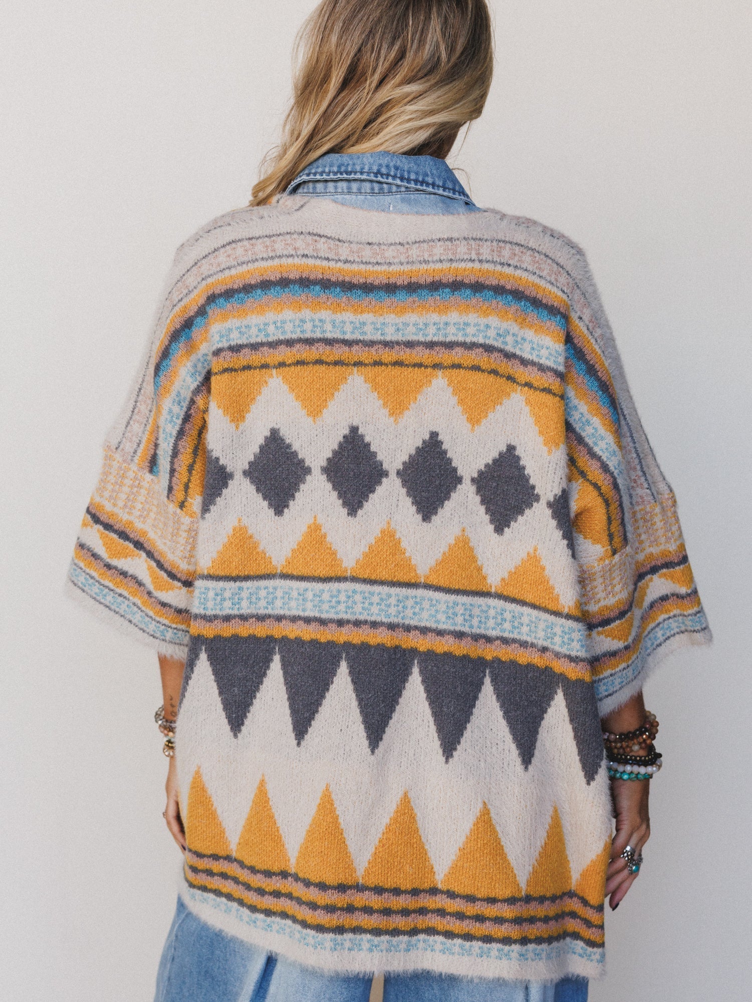 Keep It Up Oversized Cardigan - Mustard