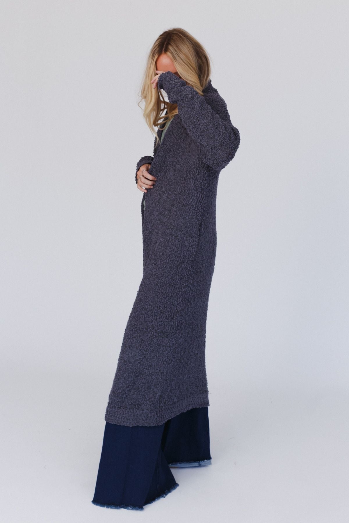 Wednesday Duster Cardigan - Charcoal
